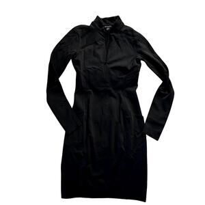 ATHLETA Delancey Skyline Black UPF 50+ Sculptek Dress Long Sleeve Womens XS